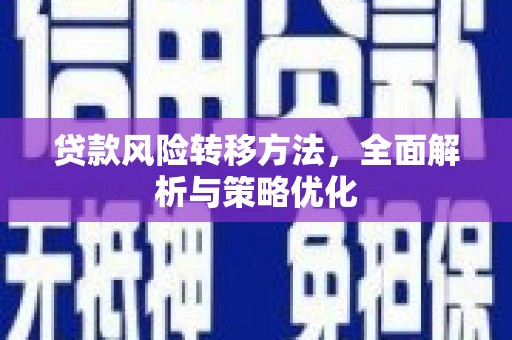 巴林左旗贷款风险转移方法，全面解析与策略优化