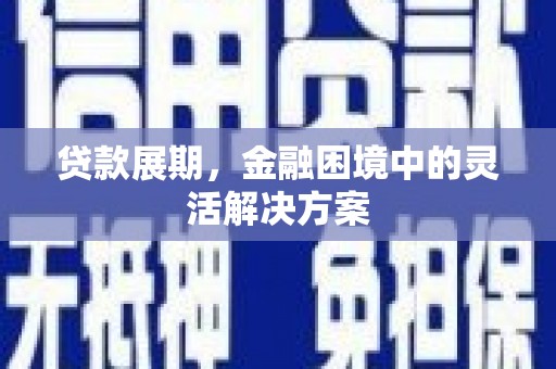 巴林左旗贷款展期，金融困境中的灵活解决方案