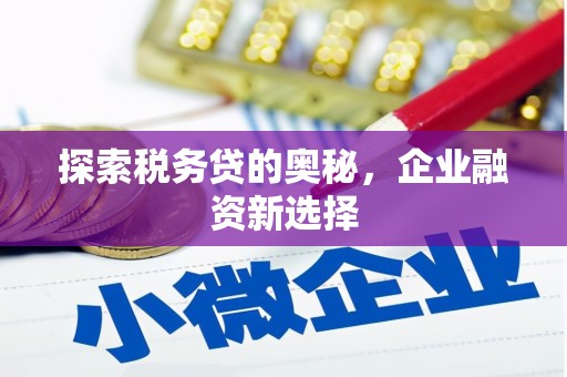 巴林左旗探索税务贷的奥秘，企业融资新选择