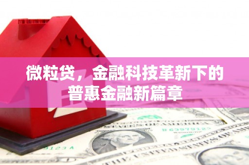 巴林左旗微粒贷，金融科技革新下的普惠金融新篇章